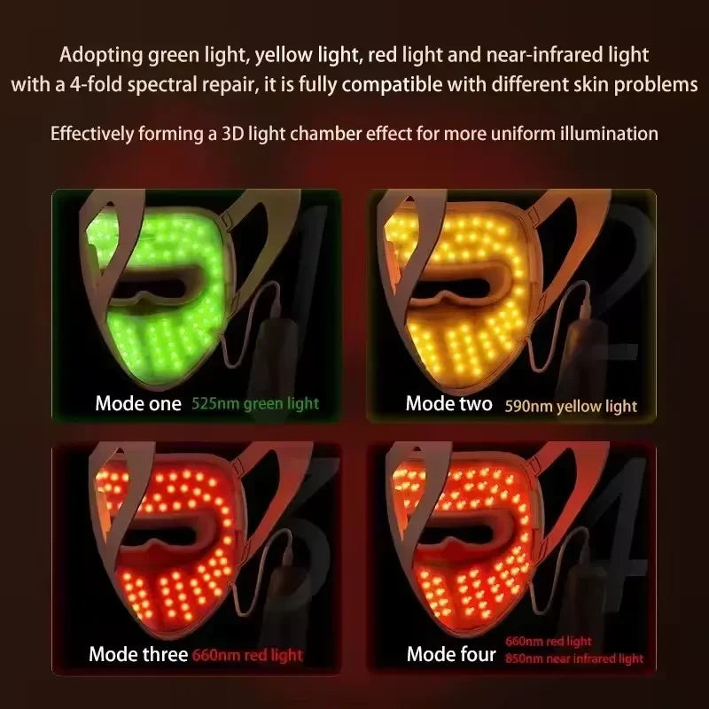 Multicolor LED Light Therapy Face Mask