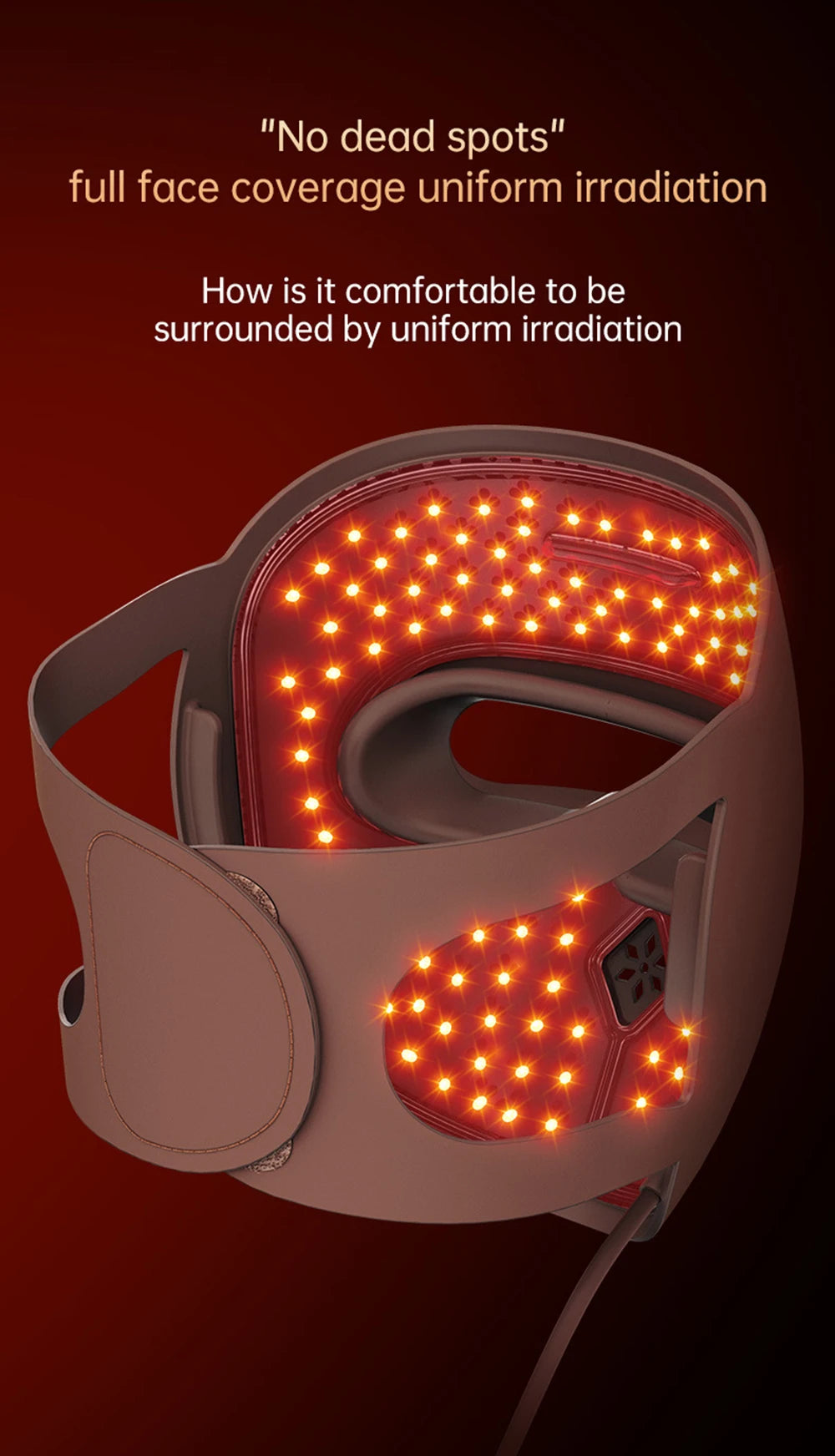 Home Use Red Light Therapy LED 4 Colors Facial Mask Skin Moisturize Rejuvenation Wrinkle Removal Anti Acne Shrink Pores Salon